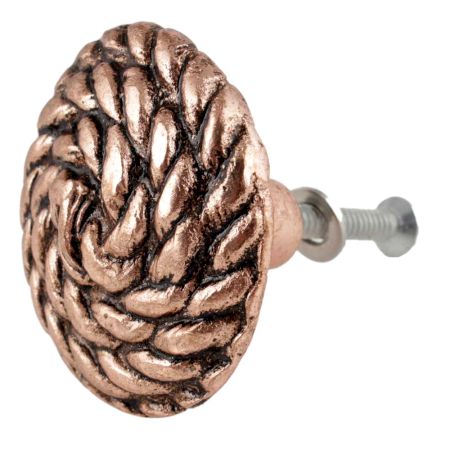 Round Rope Antique Copper Aluminium Cabinet Knob